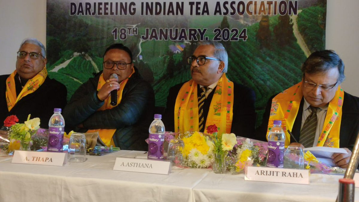 Darjeeling ITA thanks AnitThapa CEO GTA for gracing Annual Meeting as Chief Guest. Crisis in Darjeeling tea industry & interventions for long term sustainability discussed. Meeting attended by Chairman ITA , A Asthana, SecyGen A Raha, DITA Chairman SSen, Secy M Chetri & members