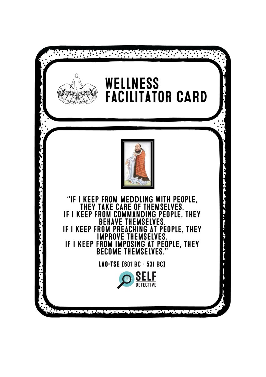 The roots of non-authoritarianism, person-centeredness & anarchism can be traced back 2500 years to Lao Tse.  
#SelfDetective #selfdetectivecard #facilitation #empathy #support #quoteoftheday