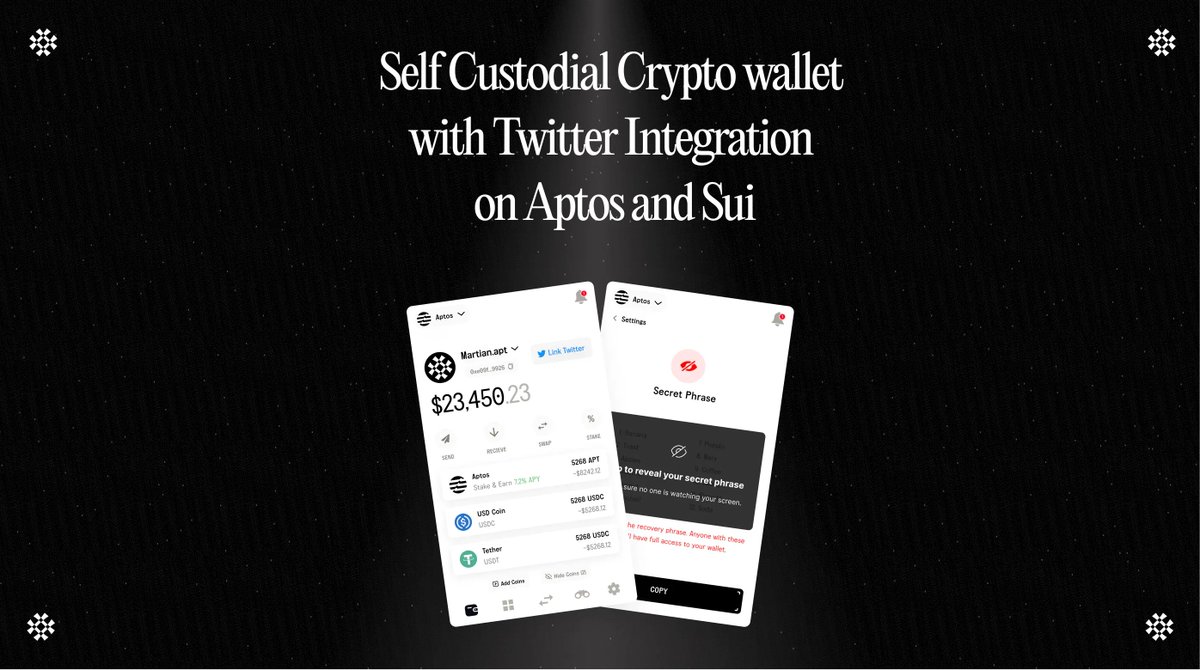 Martian Wallet: Crypto wallet with Twitter Integration on Aptos and Sui
