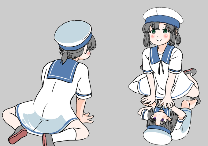 「blue sailor collar uwabaki」 illustration images(Latest)