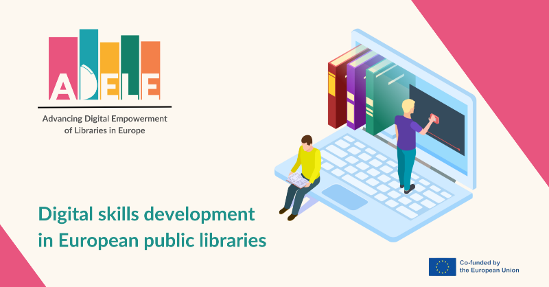 DigitalEU's tweet photo. 📚How can libraries be more digital &amp; reach more people?

💻The #EUfunded project ADELE is developing a free web-based tool to improve the services of libraries around Europe through the integration of #digital technologies &amp; new educational methods.

Get to know @ADELE_EU2022 ⤵️