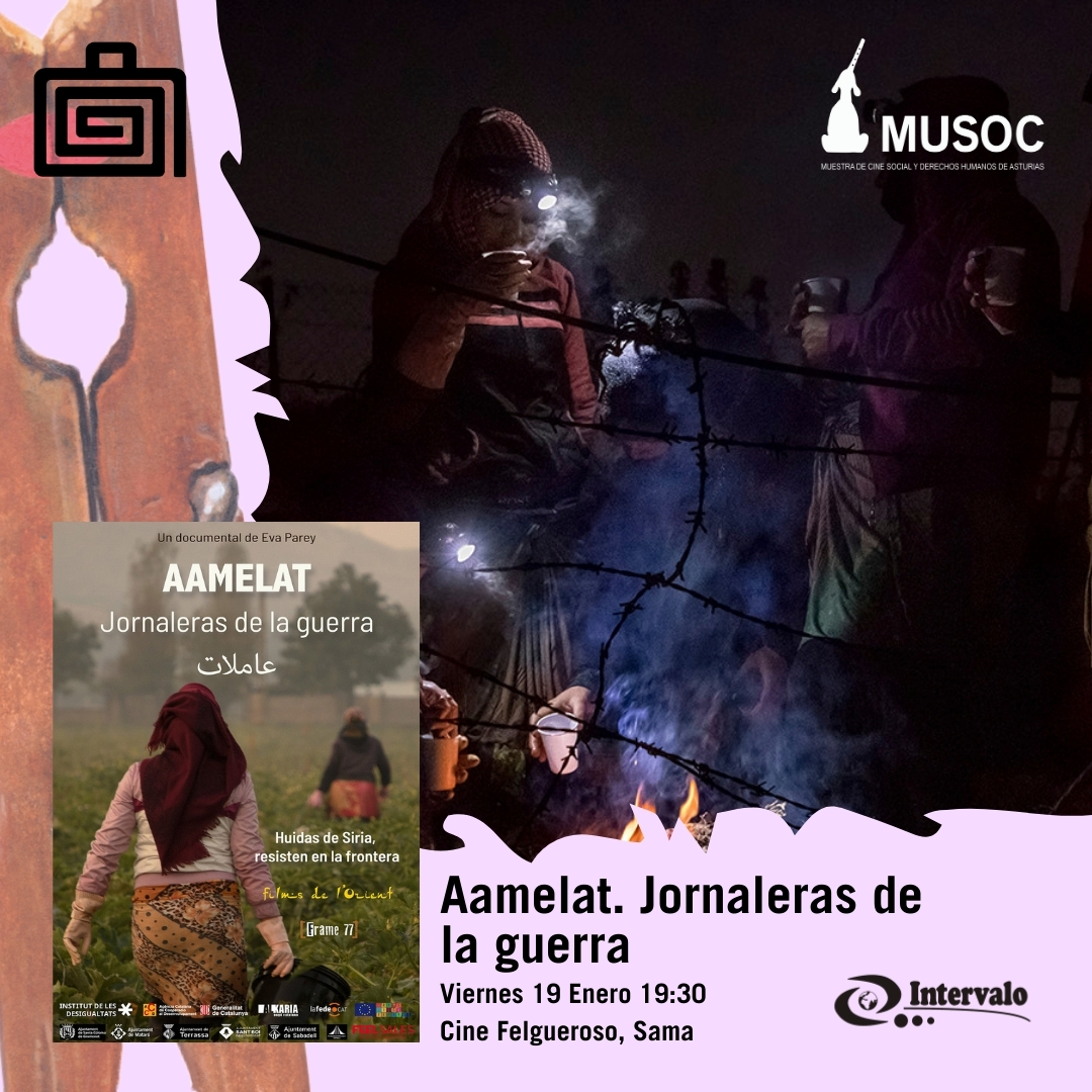 musoc_asturias's tweet photo. A las 19:30 en el Cine Felgueroso en Sama, preestreno de Aamelat. Jornaleras de la guerra con @evaparey y @Asoc_Intervalo presentando. 11 años después del inicio de la guerra en Siria, mujeres refugiadas y sus hijas procedentes de Alepo llevan años  trabajando como jornaleras... https://t.co/WsmZ0CIPI4