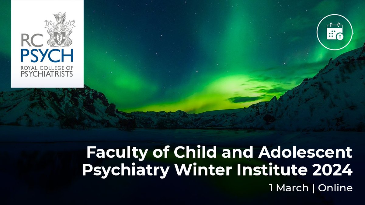 6 weeks until the Faculty of Child & Adolescent Psychiatry @RcpsychCAP Winter Institute 2024 - Neurodevelopmental conditions in children & young people. Hear from @VenkatReddyUK @shrinkgrowskids @GajwaniRuchika and many more! Register here: bit.ly/CAPwinter24 #capwinter24
