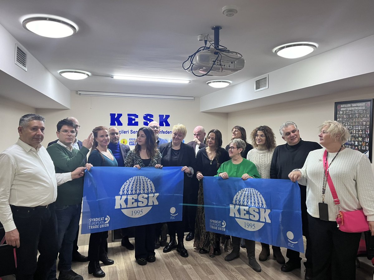 #KESK congress will begin tomorrow! An international delegation from different parts of the world joins us. Thanks for your #solidarity