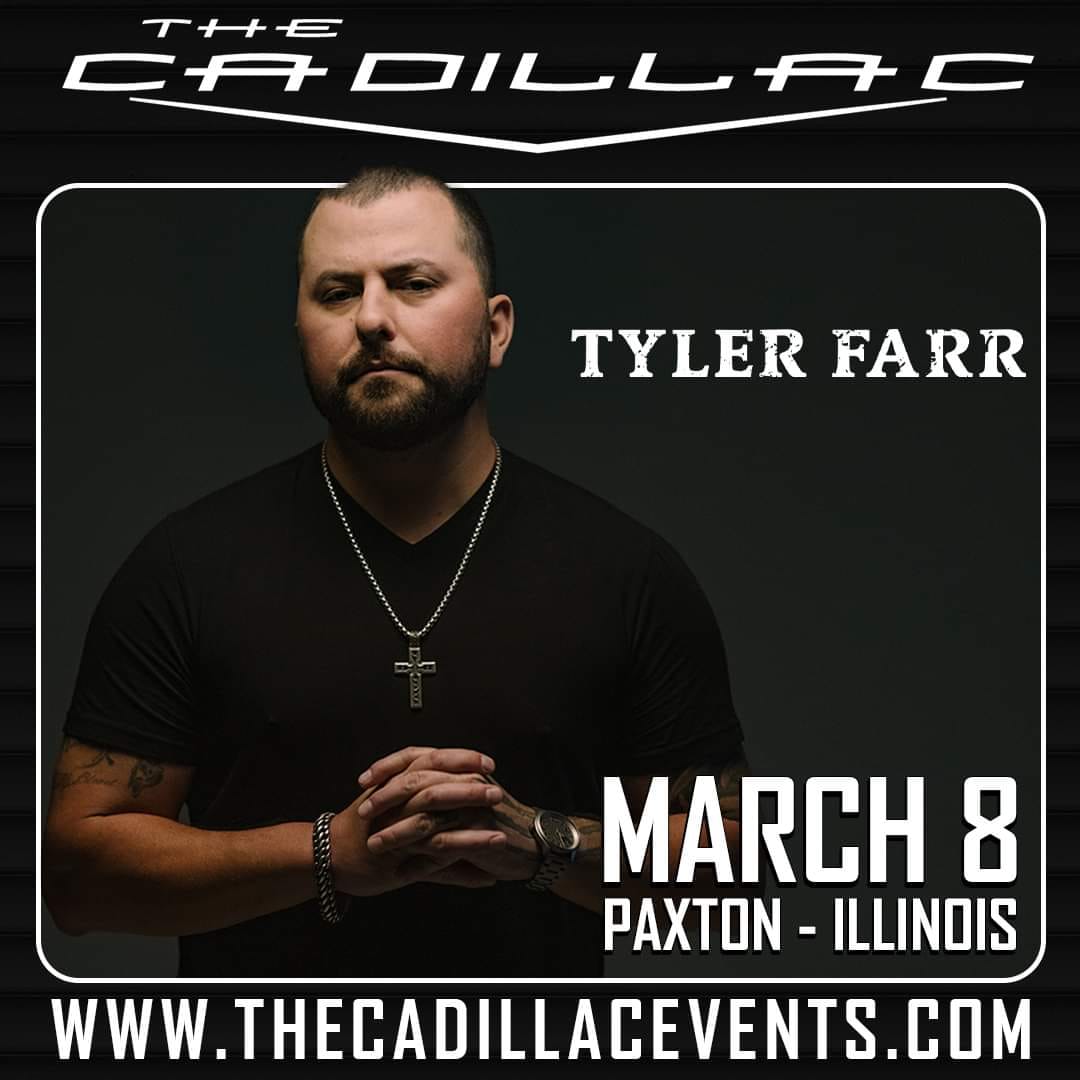 therealr0bsmith's tweet photo. Tyler Farr at The Cadillac in Paxton, IL on March 8th, 2024!
Tickets are on sale now at https://t.co/ihwhdDfTAP https://t.co/EylRUcB6vE