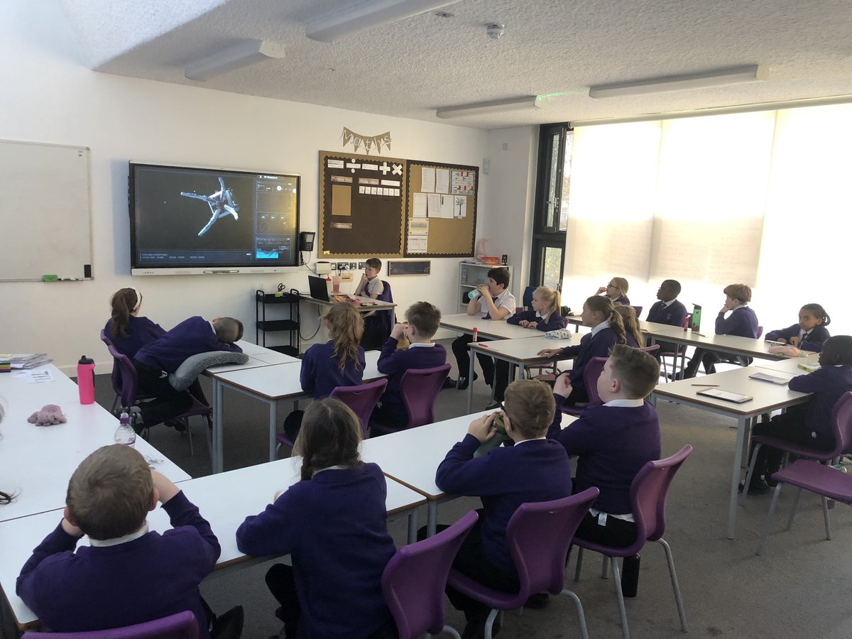 Year 5C enjoying a live Space Show.