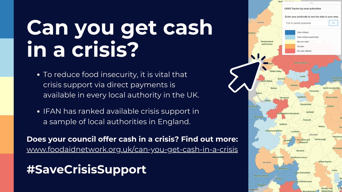 The future of crisis support is fragile. Explore @IFAN_UK's new map identifying available crisis support in a sample of local authorities in England, what this can tell us, and why it's vital that the #HSF is extended beyond March 31st #SaveCrisisSupport bit.ly/3Snsrtf