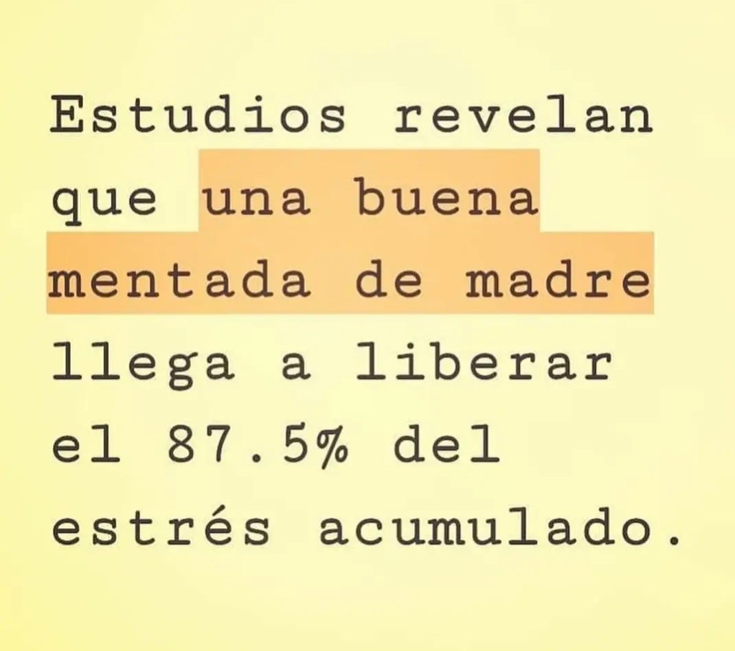 No permitan que el estrés les dañe el día, por eso les dejo este dato que les puede ayudar muchísimo. No dejen para mañana las mentad@s de madre que pueden regalar hoy 😊

#BuenosDias ☕
#FelizJueves #Jueves #18Enero