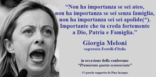 dalfacismoaoggi's tweet photo. #GiorgiaMeloni #citazioni #frasi #fascismo #destrasociale #DioPatriaFamiglia #FratellidItalia #premierato #patria #Italia #apolide #PinoInsegno #importanza #frasiecitazionidalfascismoalladestrasociale https://t.co/psrLZCsjUo