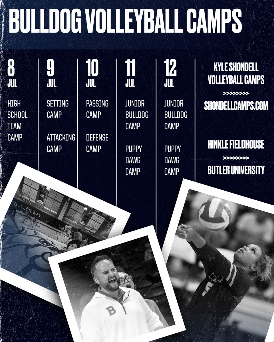 KyleShondell's tweet photo. Excited about year two of camps at Butler! An option for all ages and levels!

Register today at https://t.co/x6vSKcBZq3! https://t.co/NzkpIgmXTR