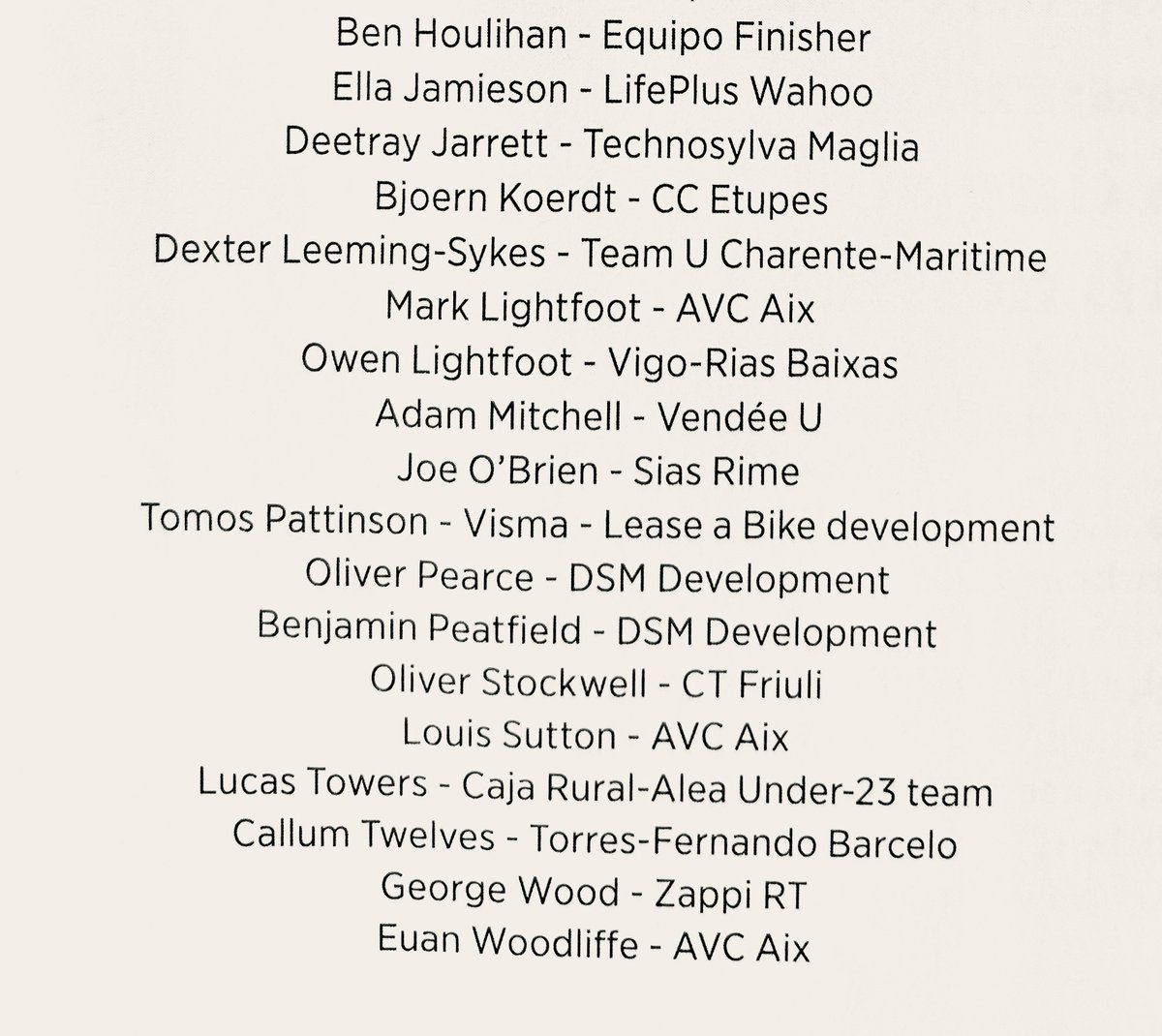 The Rayner Foundation (@raynerfnd) on Twitter photo The News is OUT ! the Names are KNOWN !
<a href="/cyclingweekly/">Cycling Weekly</a> has the scoop on the #RaynerFoundation Class of 2024
The full story in the mag - gets yours today !! The News is OUT ! the Names are KNOWN !
<a href="/cyclingweekly/">Cycling Weekly</a> has the scoop on the #RaynerFoundation Class of 2024
The full story in the mag - gets yours today !!