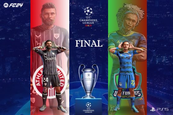 #Final #VLS #EAFC24 #ClubesPro

🏆ℂ𝕙𝕒𝕞𝕡𝕚𝕠𝕟𝕤 𝕃𝕖𝕒𝕘𝕦𝕖 𝕊𝕡𝕒𝕚𝕟🏆

📣 ¡La gran final de la Champions League Spain ha llegado!

La Final entre <a href="/Athl3tic_United/">Athletic United eSports</a> y <a href="/Virtuales_eSp/">Virtuales e-Sports ⚽⚡</a> se juega hoy! 🎮⚽️

¿Quién se coronará como campeón? 🏆🌍

#ChampionsLeagueSpain🤩