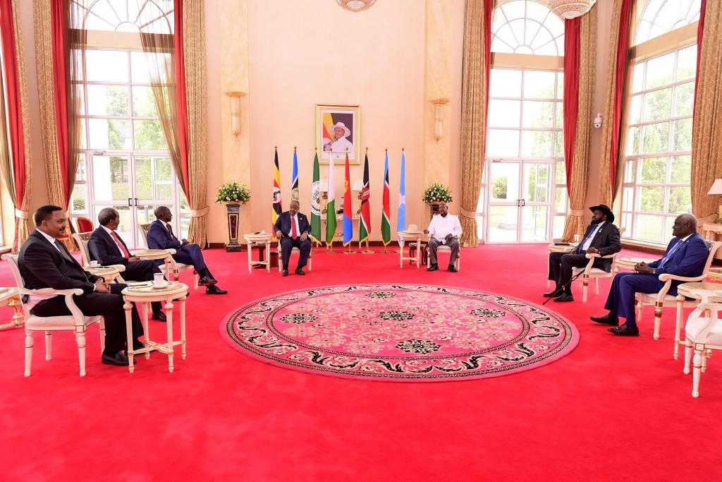 The 42nd ExtraOrdinary Session of the IGAD Assembly of Heads of State  hosted by H.E. President Gen. (Rtd) @KagutaMuseveni the President of the Republic of Uganda at State House, Entebbe - Uganda.  Thank you H.E. @KagutaMuseveni for your great leadership.  #IGADSummitUG2024