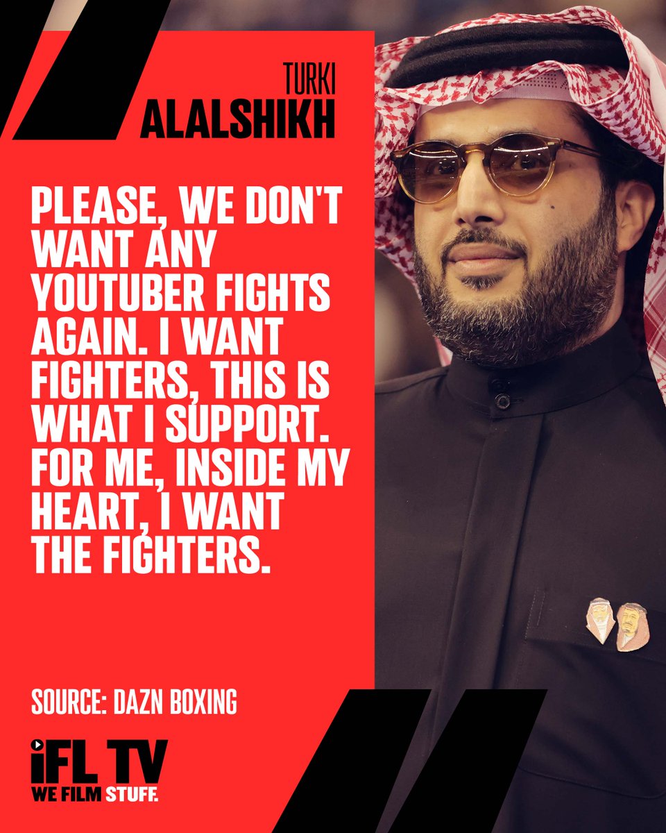 Turki Alalshikh has ruled out Saudi Arabia hosting any 'YouTuber fights' in the future ❌

Thoughts? 👀

#TurkiAlalshikh | #RiyadhSeason | #BoxingNews