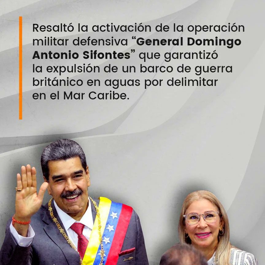 Esta semana el mapa de Venezuela que incluye la Guayana Esequiba, acompañó  a diputados, y asistentes  que acudieron a la Asamblea Nacional a acompañar al presidente @NicolasMaduro en su mensaje anual a la Nación 2024.

#LaHistoriaEstáDeNuestroLado
#VenezuelaFuerzaEconómica