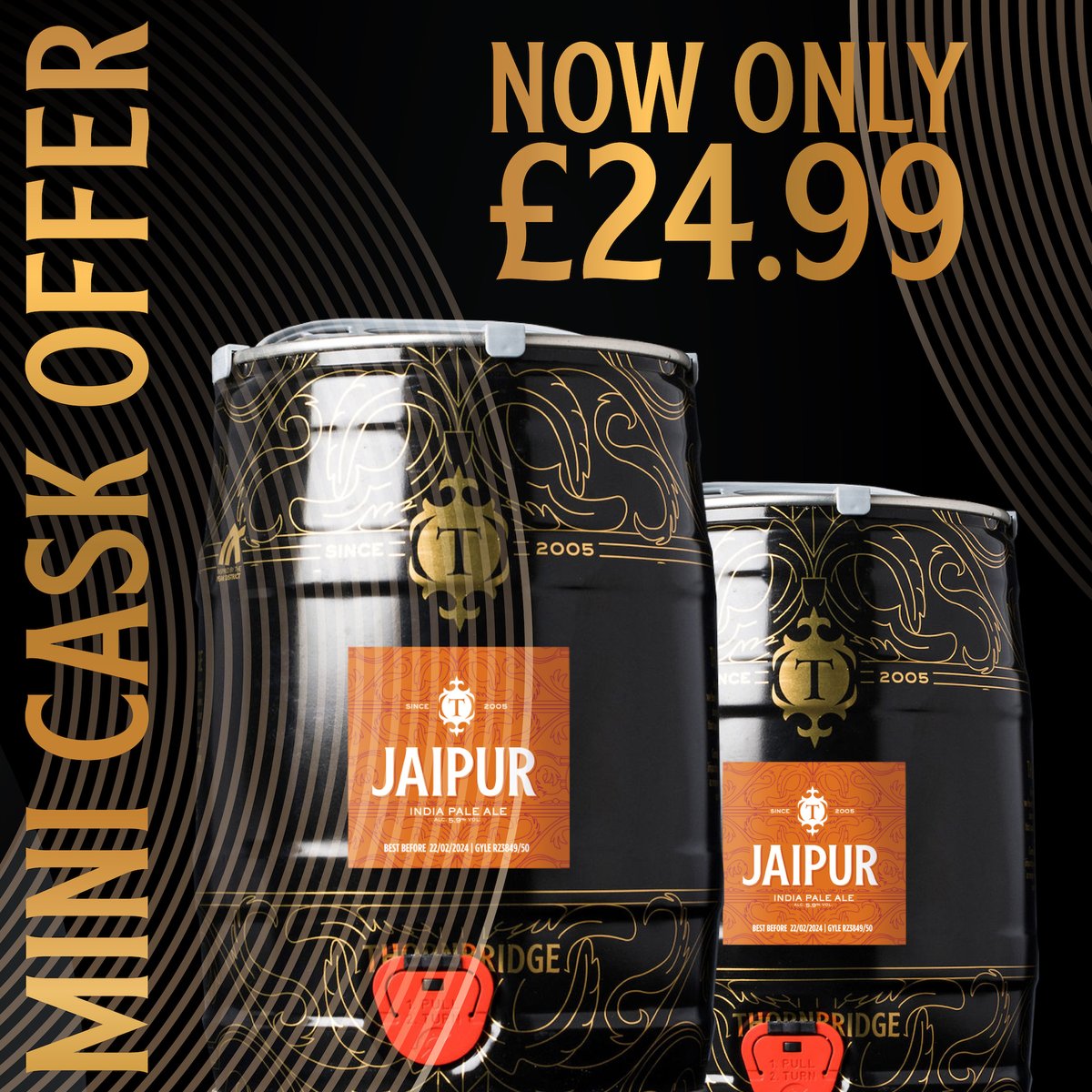 Calling all Jaipur lovers! 🧡🧡🧡 ⬇️ Jaipur Mini Casks are now ONLY £24.99! That's £5 off! It gets better... You can save even more with our multi-buy discount: ⭐ Buy 2 and save £5- use code MINICASK5 ⭐ Buy 3 and save £10- use code MINICASK10 🔗 tinyurl.com/2fus737e