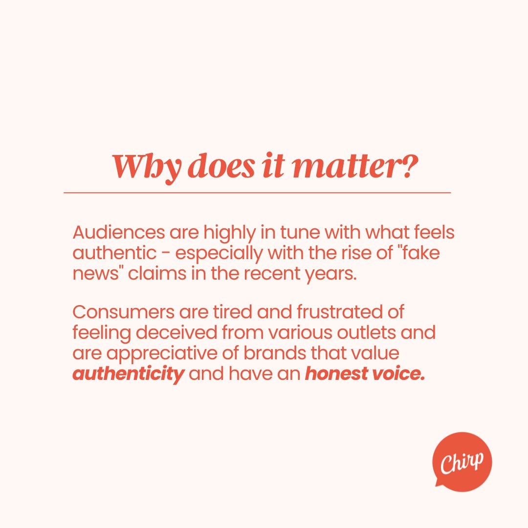 PR_Chirp's tweet image. WORD OF THE WEEK: Authenticity
Why is #authentcity important to YOUR brand? Swipe to find out!

Like the content that you see? SAVE this post and SEND it!

#PRTips #MarketingTips #Brand #Branding #Marketing #PR #PublicRelations #DigitalMarketing #SocialMediaMarketing #PRAgency