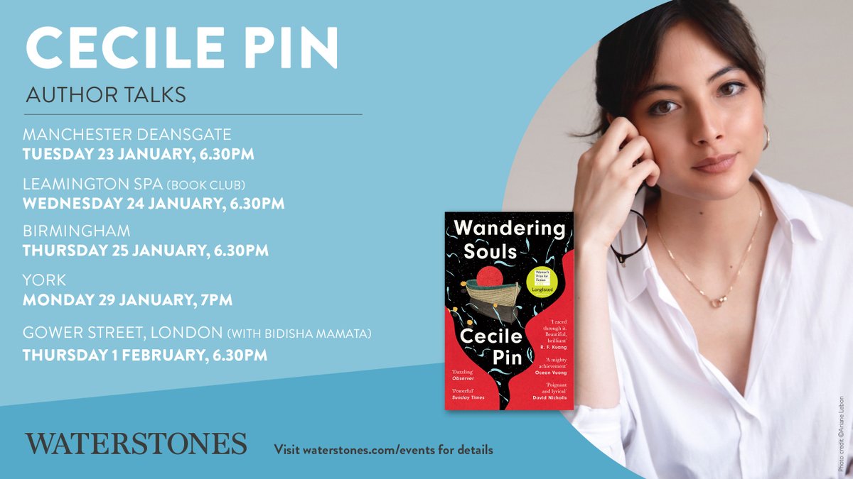 Join us for a brilliant evening with Cecile Pin @CecilekvPin discussing their debut novel ‘Wondering Souls’, shortlisted for the Waterstones Debut Fiction Prize 2023. Tickets available from the link in our bio!