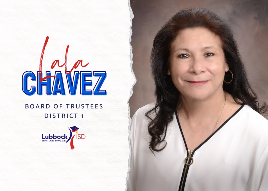 🍎 School Board Appreciation Month 🍎 Thank you to our District 1 trustee, Lala Chavez! We're thankful for all that you do for our district! #WeAreLubbockISD
