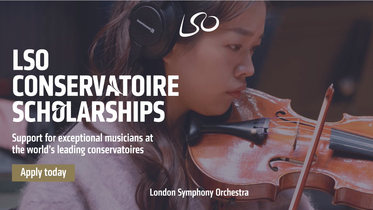 Applications are OPEN for the LSO Conservatoire Scholarships, a programme that supports exceptional postgraduate musicians facing financial barriers.

🗓️ Deadline: 31 March 2024 
Apply: ow.ly/pQ3u50Qs1Yk