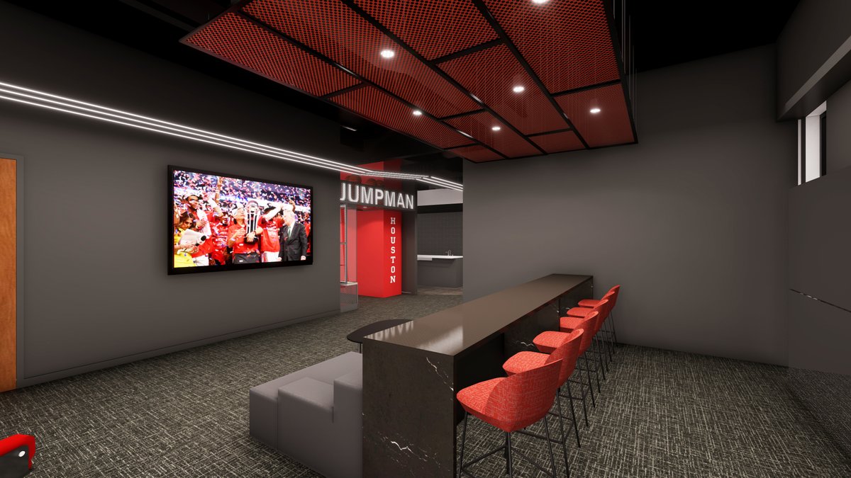 The <a href="/UHouston/">University of Houston</a>'s Guy V. Lewis Development Center's #design puts #AirJordan on display. Here's an early look at our student-athlete center designed for champions: bit.ly/3tYsJ0b #SportsDesign #UniversityofHouston #GoCoogs