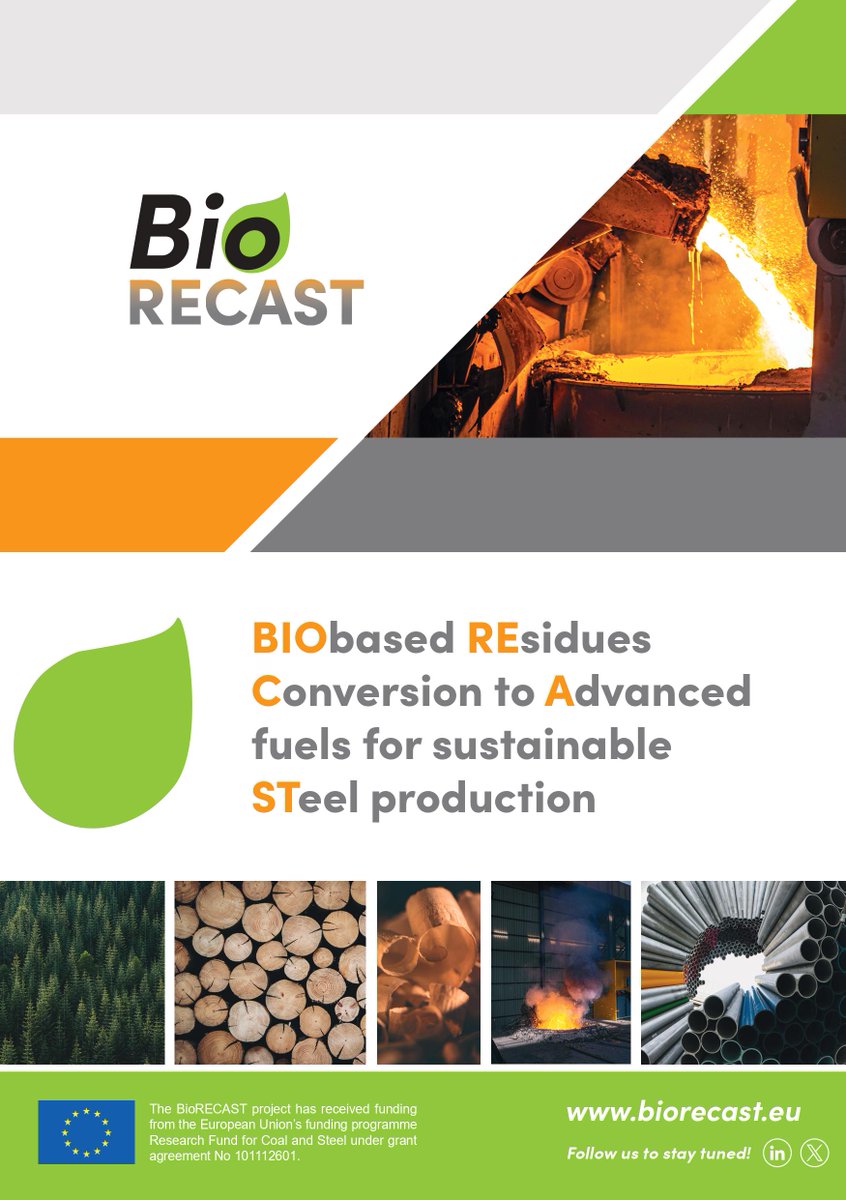 biorecast79185's tweet photo. 🌍 Our BioRECAST Project Flyer is now available! 🌱🏭
🔎 Explore our flyer to uncover our innovative approach and strategies for the greening of Europe's steel industry. 💡♻️
#BioRECAST #EU #greensteel #sustainablesteel #RFCS #reserachandinnovation #EC https://t.co/76XMWAhPcC