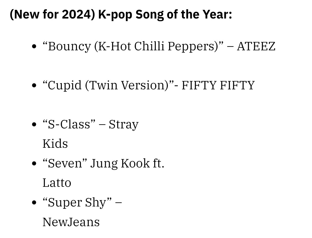 1024updates's tweet photo. ATEEZ’s BOUNCY (K-HOT CHILLI PEPPERS) is nominated for the 2024 iHeartRadio Music Awards 
under tne category K-pop Song of the Year (new for 2024)

#ATEEZ #에이티즈 @ATEEZofficial https://t.co/QGWIWG5K6t