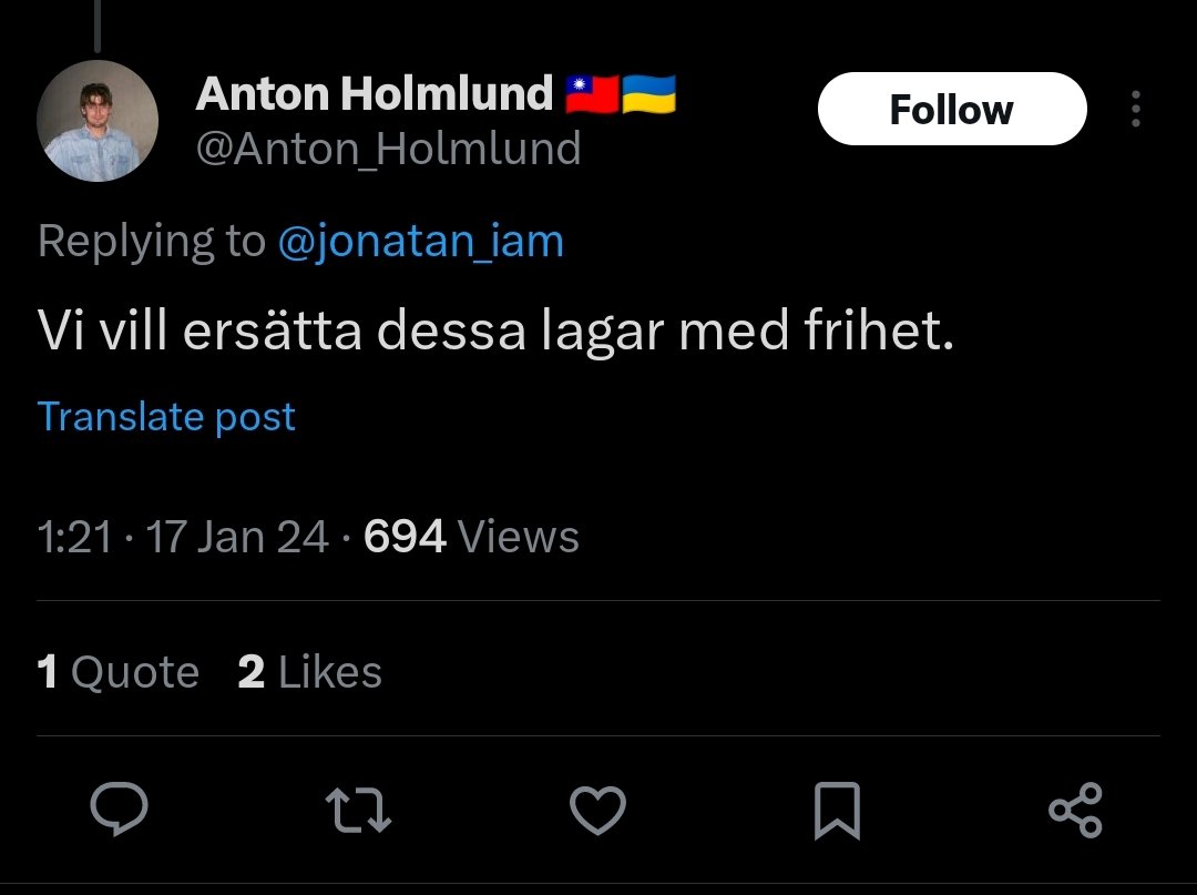 cuf_skane's tweet photo. Liberalismen är en hjärnmask https://t.co/xF2e68SgNb