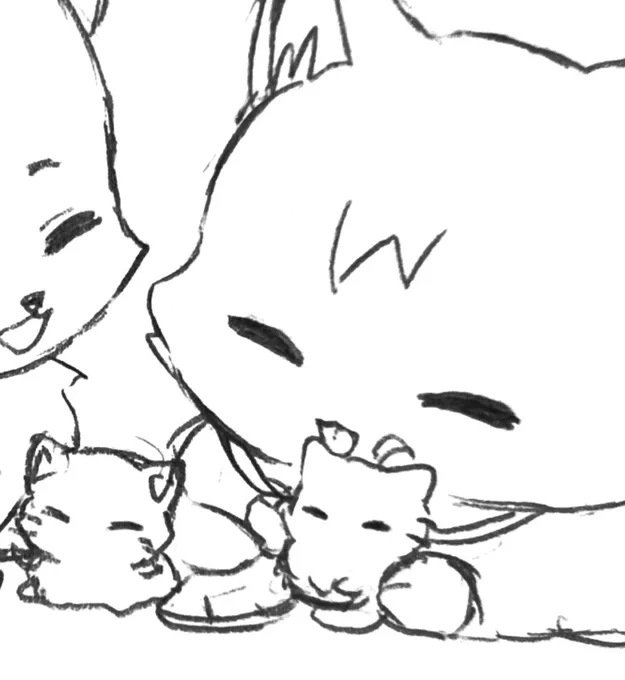 明日色塗る🐈‍⬛🌀とぱや毛あたたん達🍼🍼🍼 