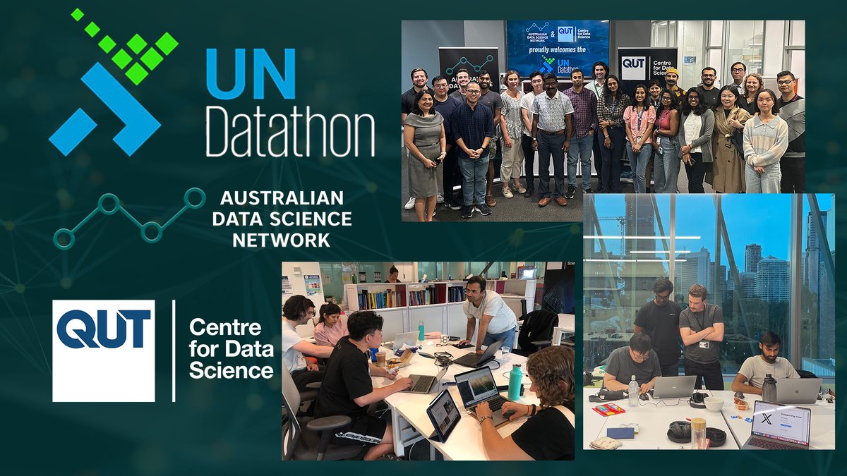 AustralianData's tweet image. The &quot;Down Under Data Wizards&quot; were one of eight teams that took part in our Australian event for the #UNDatathon - which purposely created teams of researchers from different universities and disciplines. Thanks to @QUTDataScience for hosting. RECAP: australiandatascience.net/2023/11/un-dat…