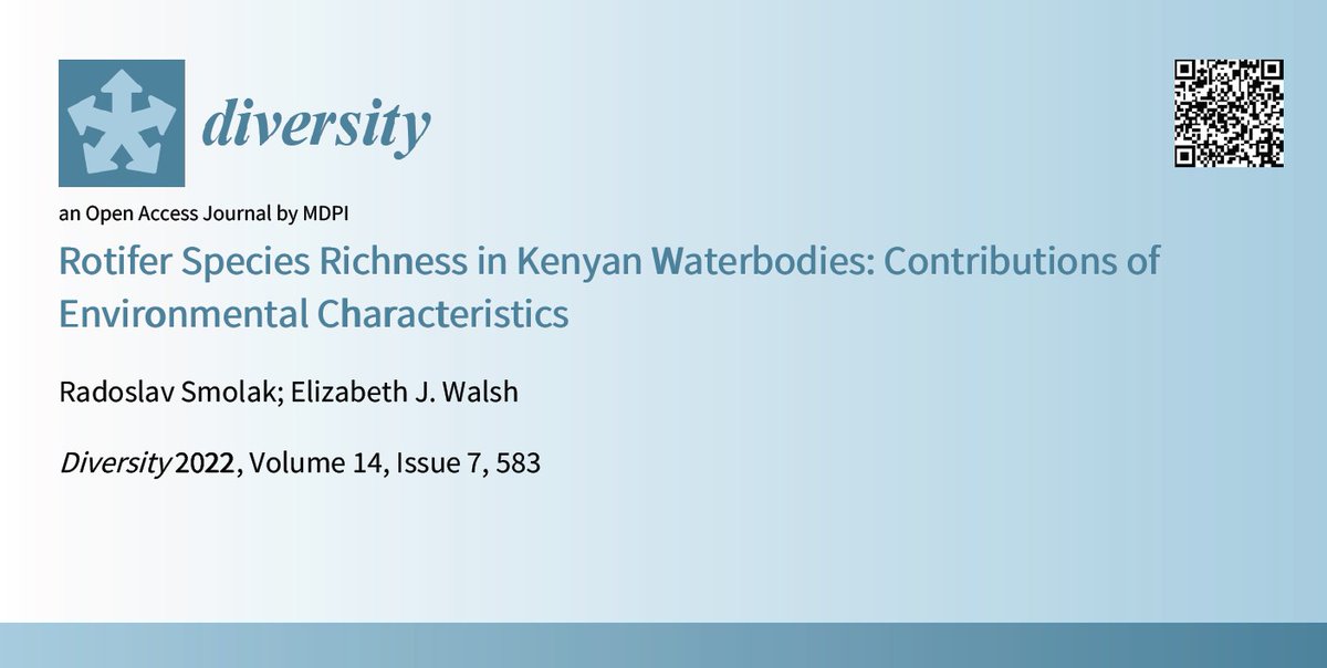 DiversityMDPI's tweet image. 📣Check this #Article

🔬#Rotifer #Species Richness in Kenyan #Waterbodies: Contributions of #Environmental Characteristics

🌿🔍by Smolak and Walsh
Article Views 2119
Citations 5

#BiodiversityResearch #EnvironmentalScience #hydroperiod #macrophytes

📰 mdpi.com/1424-2818/14/7…