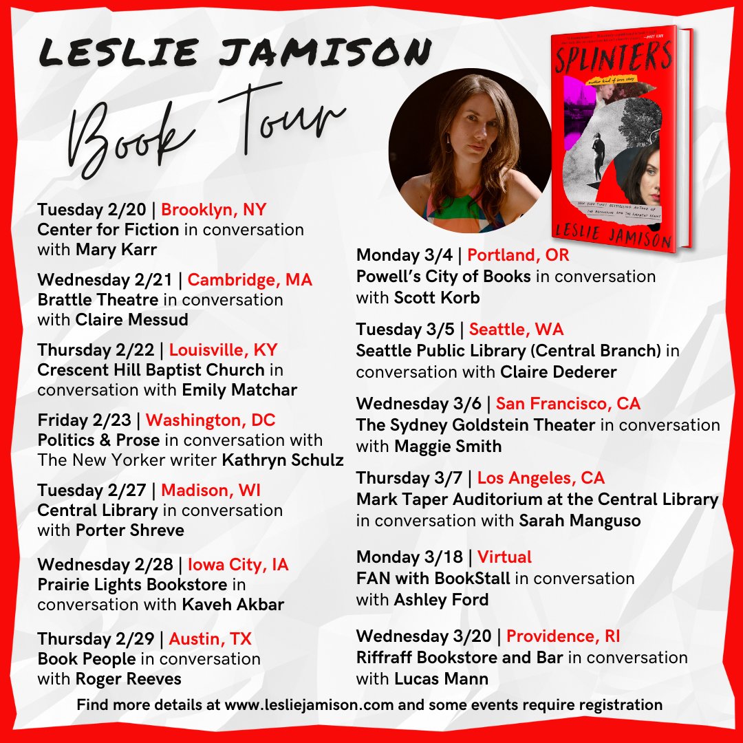 lsjamison's tweet image. ❤️🖤 Excited to announce...my SPLINTERS tour! 
Come out! ❤️🖤