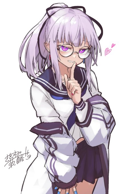 #デトちゃん絵 オトナブルー風の眼鏡デトちゃんです ご査収ください