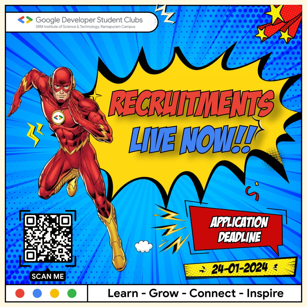 dscsrmrmp's tweet image. Phase 2 recruitments Live Now, apply soon to take part in this marvelous and unforgettable journey.🚀

link - lnkd.in/gf7x4NdP

Stay tuned for more updates, and get ready to embark on an exciting journey with GDSC! 🚀🌟