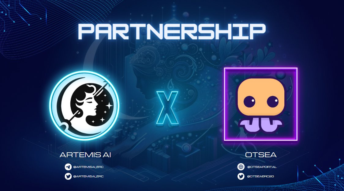 Artemis Partnership Announcement

Artemis AI X OTSEA

- We are thrilled to announce a partnership between Artemis AI and OTSea. Through this partnership, traders can now engage in OTSea's Peer-to-Peer (P2P) trading of $ATAI. 

- What this means for Artemis:
$ATAI P2P Trading: