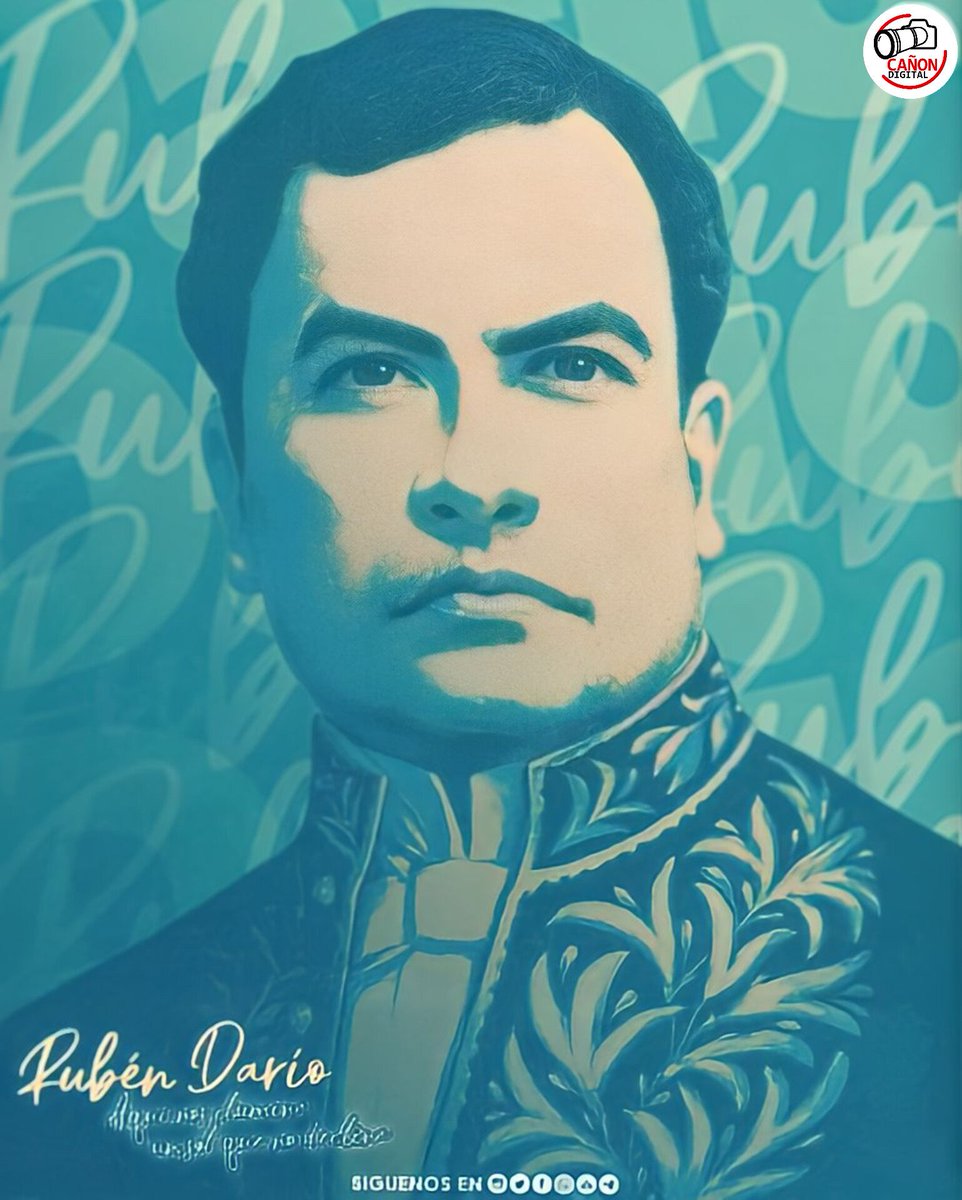 18 de enero✒️ 🇳🇮 se conmemora el 157 aniversario de su natalicio de Rubén Darío, Príncipe de las Letras Castellanas y uno de los mayores exponentes del modernismo literario.  

#Nicaragua