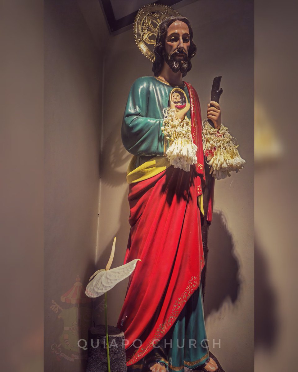 Oh good St. Jude, we call on thy name. Thy praises laud, thy people proclaim.

St. Jude Thaddeus,
pray for us & for all who honor and invoke your aid!

#SaintJude #SaintJudeThaddeus #SanJudas #Catholic #Katoliko #QuiapoChurch #MinorBasilicaAndNationalShrineOfJesusNazareno