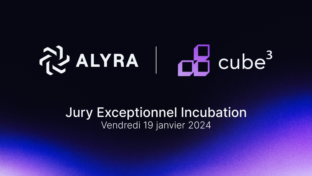 Demain, l'équipe de sélection de cube3 passe une tête chez @alyraBlockchain 👨‍🎓
Objectif ? Rencontrer les diplômés de l'école blockchain de référence qui lancent leurs projets et qui souhaitent intégrer l'incubateur à la prochaine session 24/25.
➡️ cube3.fr