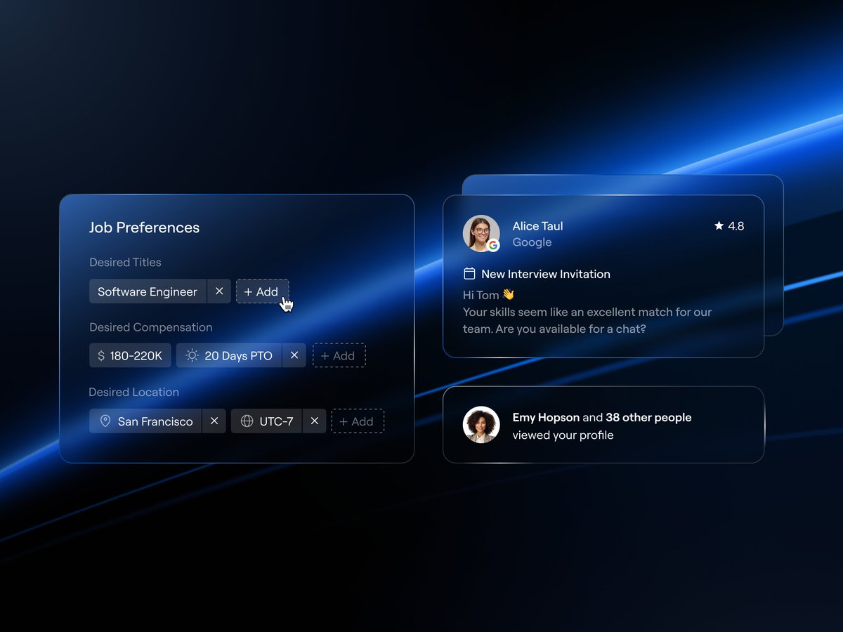 vitaspenser's tweet image. Widgets and notifications for our latest project - Candix, a reimagined job board 🚀☄️