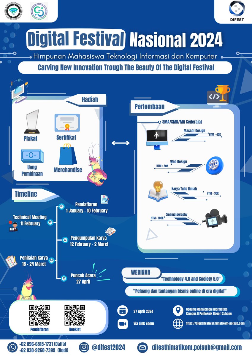 narchivez's tweet photo. HAI GUYSS aku punya info lomba untuk SMA/SMK/MA sederajat dan umum nih

yuk ikutan ada 4 perlombaan, yaitu:
1. Mascot design
2. Web design
3. Karya tulis ilmiah
4. cinematography

#infolomba #AMBISVERSE
#studytwt #lombaKTI #webdesign #mascotdesign #Cinematography https://t.co/8tT6Met8RK
