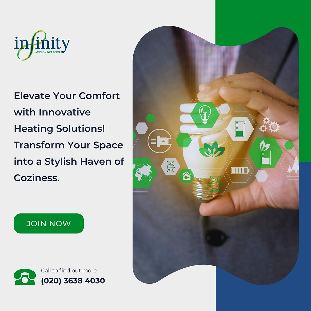 InfinityEnergy1's tweet photo. Elevate comfort with our cutting-edge heating solutions! Transform your space into a stylish haven that's hot on both innovation and coziness. Ready to turn up the heat? Join us in exploring the future of home warmth, where style meets innovation!

#HeatingSolutions #NetZeroUK https://t.co/bXhzx6cKkX
