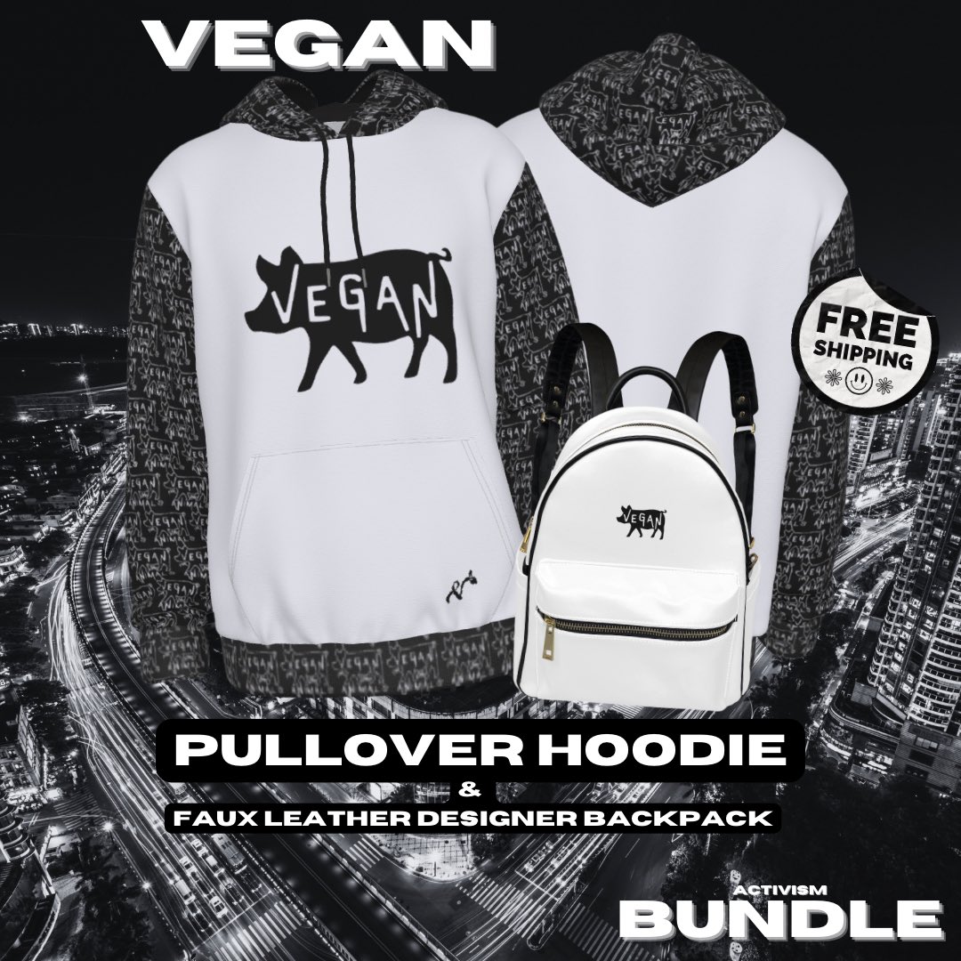 Our vegan hoodies make a bold statement, get yours today #veganclothing