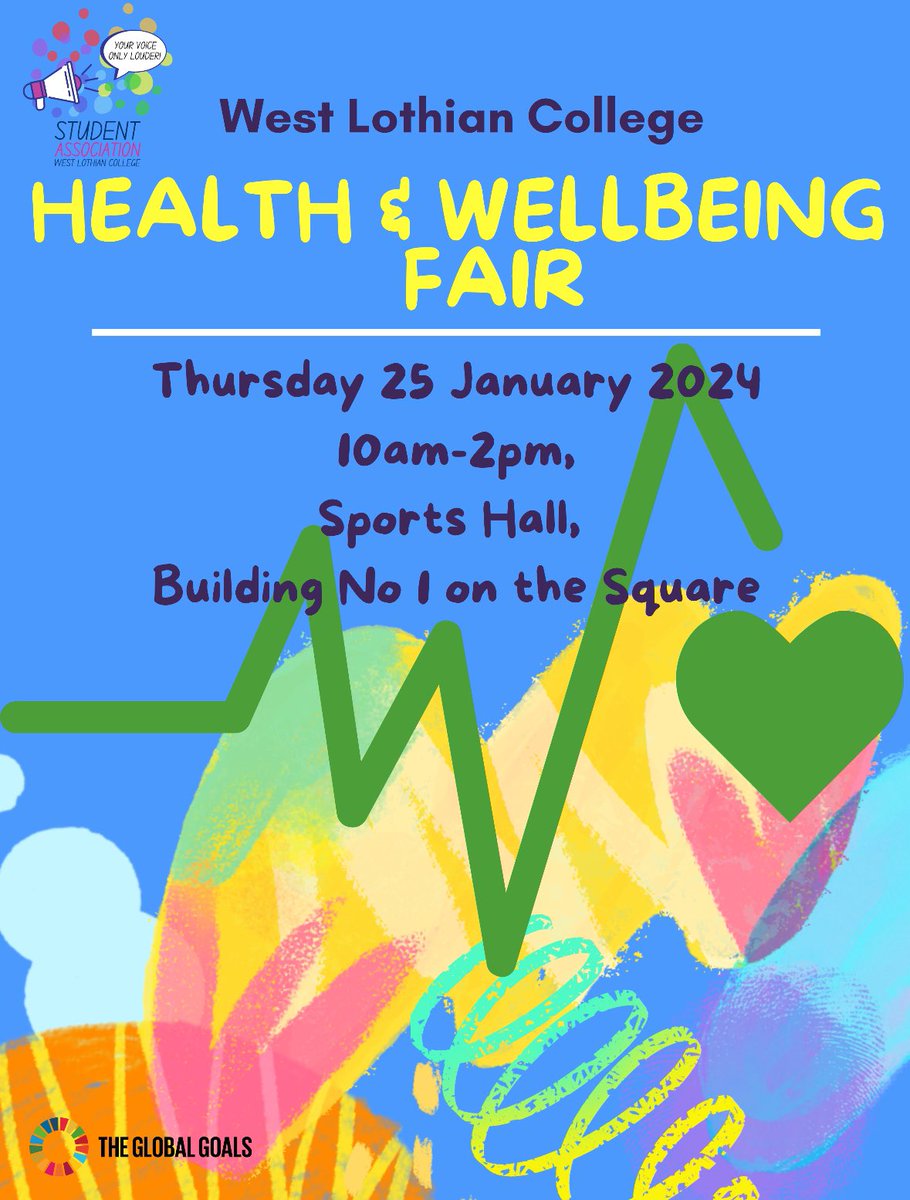 Coming next week our annual Health and Wellbeing Fair!! Thursday 25 January 10-2 in the sports hall! Over 30 stall holders in attendance and much loved Therapets!! A great way to support our students, improve health and wellbeing and have fun! @WestLoCollege @thinkposNUS