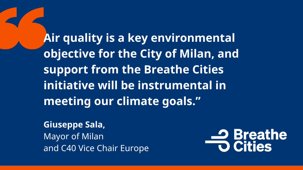 The City of Milan faces severe air stagnation and pollution challenges. #CleanAir will bring significant public health, climate and economic benefits to the city. #Milan is part of the Breathe Cities partnership, find out more: bit.ly/3v7v5Ks