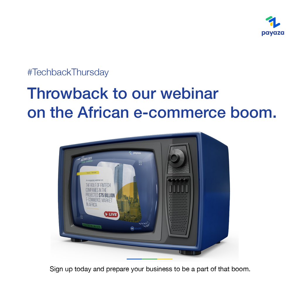 mypayaza's tweet photo. Throwback to our insightful webinar as we travel down memory lane!

Sign up today to equip your business with access to knowledge and strategies needed to thrive in the evolving landscape of African e-commerce. 

#Payaza #TechBackThursday https://t.co/NJeeeki8w7