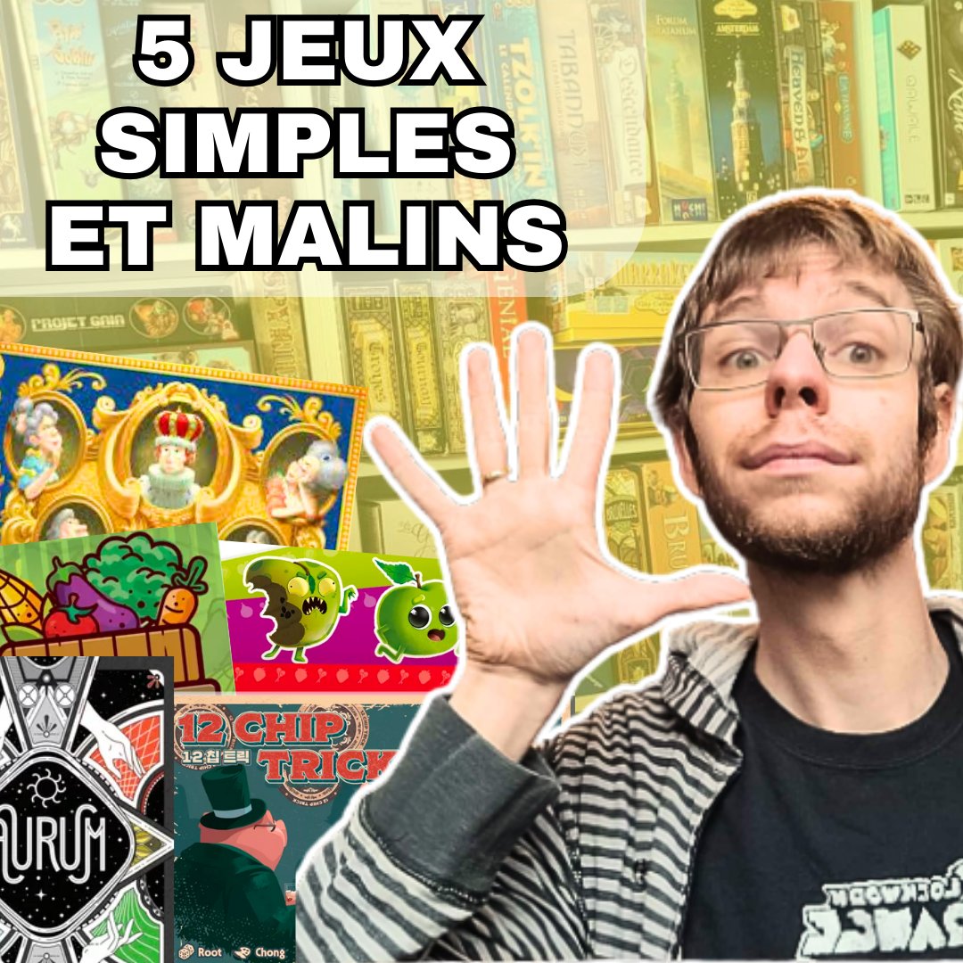 BKrywicki's tweet image. youtu.be/LqgJVZs-0EY
Envie de faire jouer plus de gens autour de vous, sans pour autant vous embêter ? Je vous propose une sélection de 5 jeux "simples et malins", faciles à appréhender mais délicats à maîtriser. 
#j2s #jds #easytolearn #boardgames #jeuxdesociete #pli