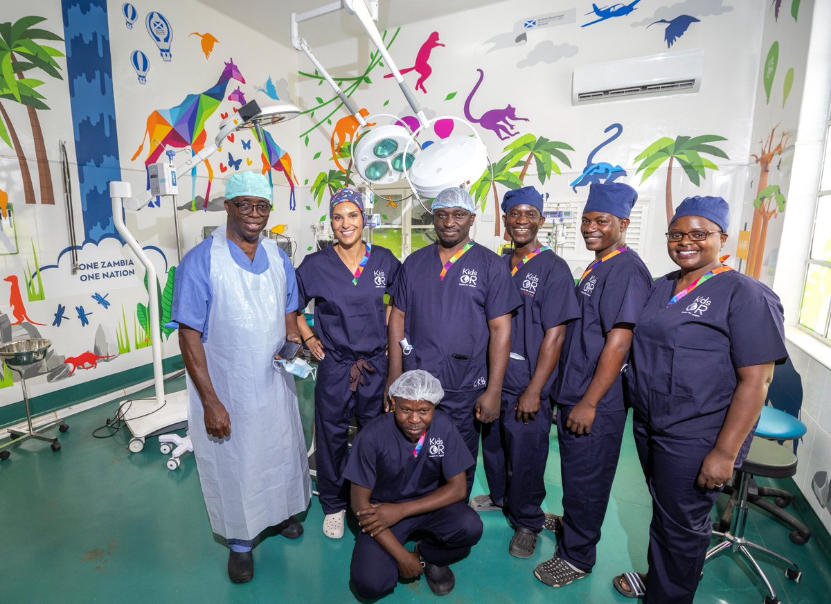 KidsOperating's tweet photo. 🤩 What. A. Difference.

Just look at the transformation of this children's Operating Room we installed at Kabwe Hospital, in Zambia. 🇿🇲
 
We loved travelling to see the theatre and discussing the impact it's having with the team there, who kindly showed us around. 💙 https://t.co/QQxktfCs0p