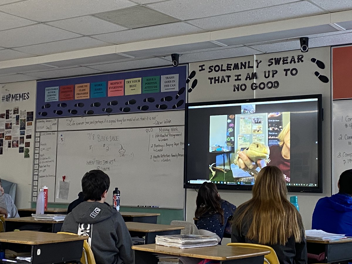 Our Grade 7-8 Students enjoyed a virtual field trip from the Saskatoon Zoo, yesterday!