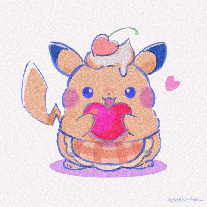 モロゾフピカチュウぽちゃっとしててかわいい エプロンの紐が食い込んでるのらぶです #ピカチュウ