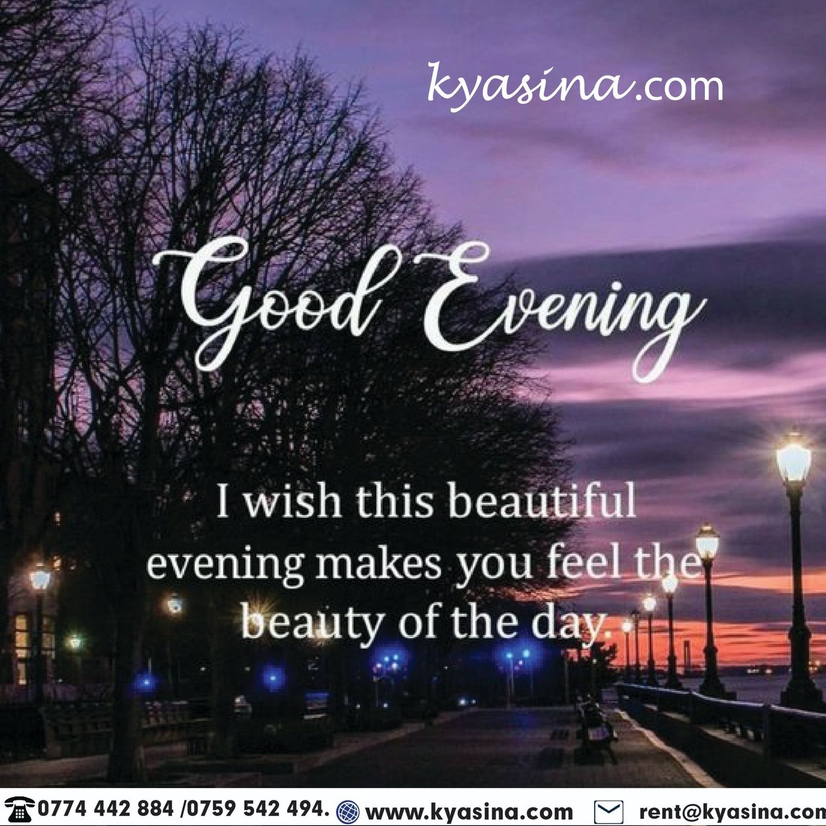 Evenings are the sweet reward for the a day well-lived. Enjoy yours! #kyasina.com, #lovelife ,#lovetotravel .